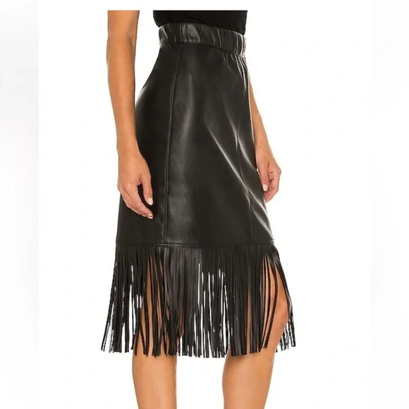 Brochu Walker Fringe Trim Accent Knee-Length Skirt - Picture 2 of 3